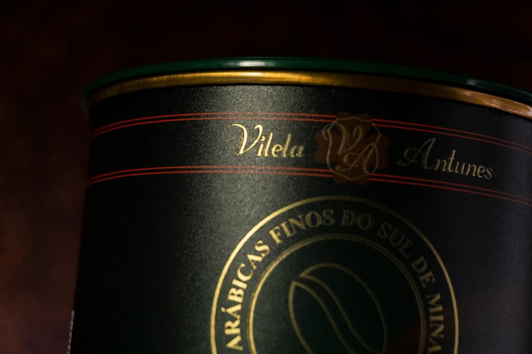a close up of a can of wine