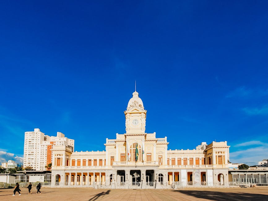 Discover the urban charm of Liberty Square in Belo Horizonte, Brazil, from above.