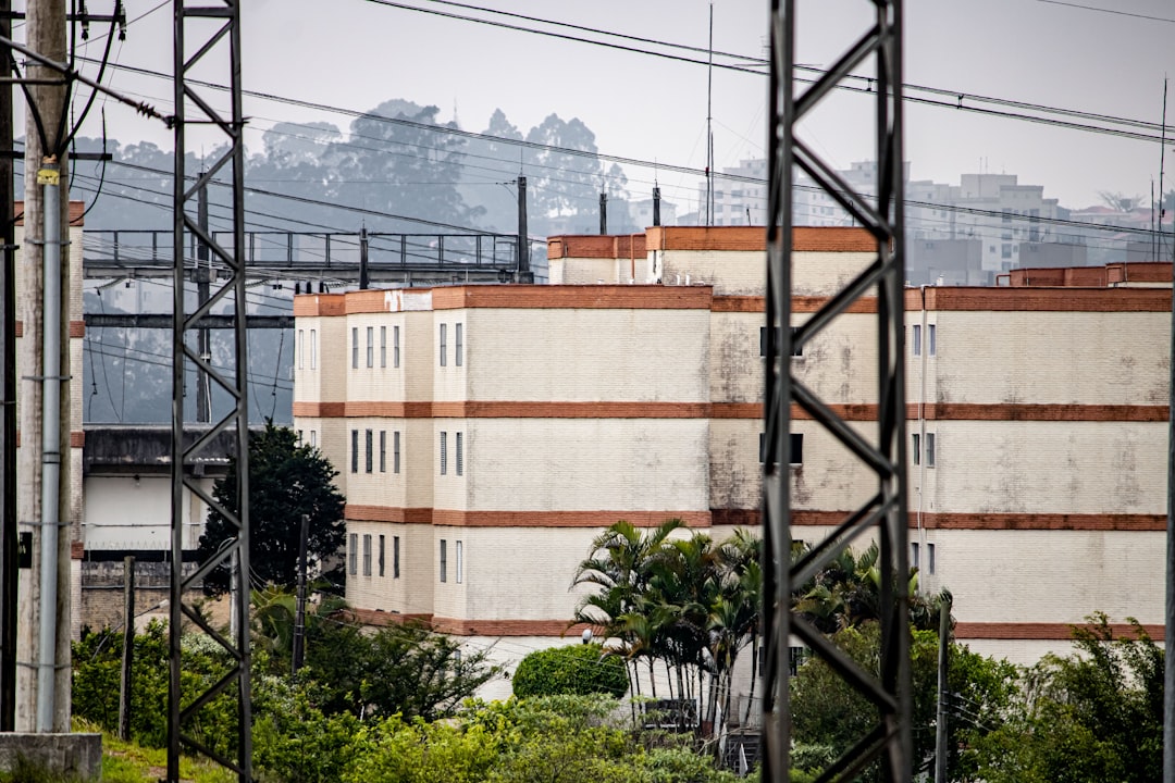 a building with a fence around it